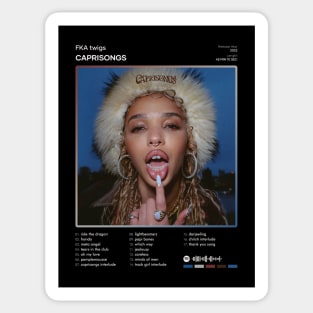 FKA twigs - CAPRISONGS Tracklist Album Sticker